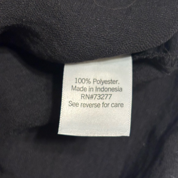 Nine West Black Button Front Balloon Sleeve Tunic Blouse Size L NWT - Picture 5 of 10